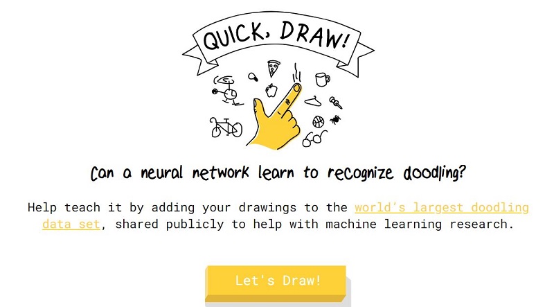 Chủ đề: Dành cho những bạn thích vẽ vời lung tung nhưng lại có ích, google doodle game này là một cách để bạn biến những gì bạn vẽ thành cơ sở dữ liệu về lối vẽ “linh tinh”.