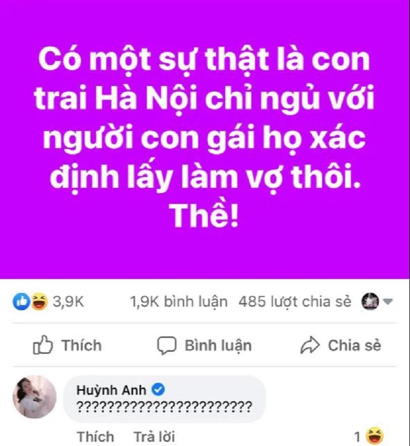 Huỳnh Anh phản ứng về chủ đề “người lớn” trên MXH