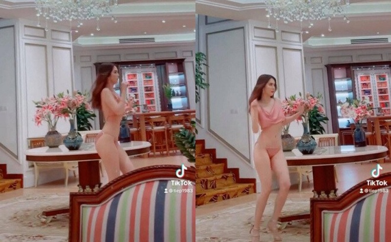Ngọc Trinh diện bikini tung tăng và hình ảnh Vũ Khắc Tiệp sờ mông Trinh ngay trên livestream 9 Ngọc Trinh 4