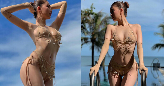 ngoc-trinh-cang-ngay-cang-bao-voi-bikini-cat-xe-1 Ngọc Trinh lộ bầu ngực và vòng 3 với bikini cắt xẻ