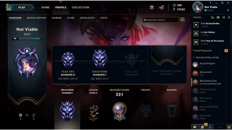 LP stats in the League of Legends leaderboard