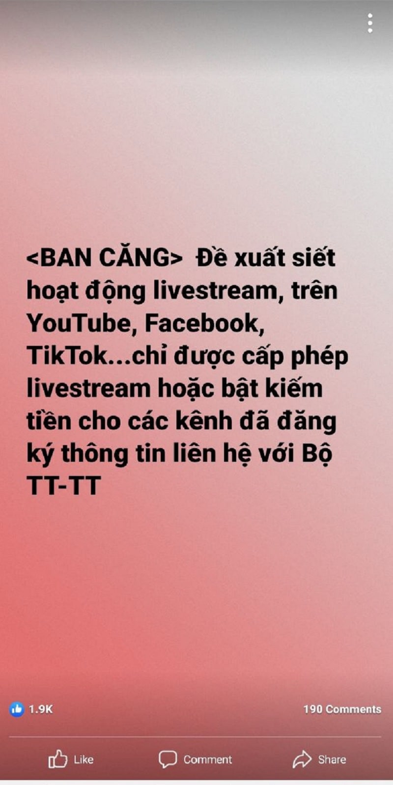 Siết chặt hoạt động livestream kiếm tiền