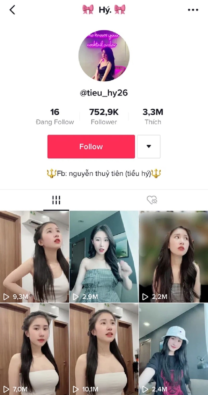 Kênh Tiktok của Tiểu Hý