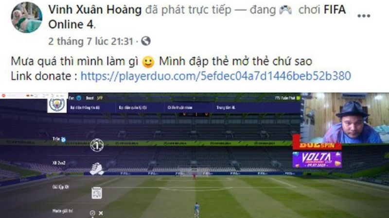 Vinh Râu livestream FIFA