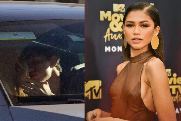 zendaya-thumb Zendaya và Tom Holland khóa môi trong xe hơi