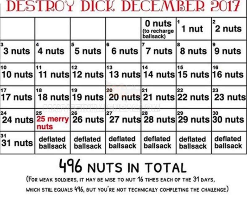 DDD rule, Destruction of Dick's December Rule, how to do the DDD challenge