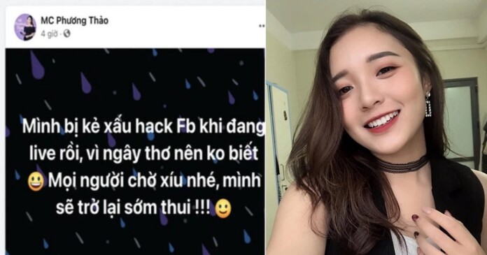 MC Phương Thảo bị hack mất facebook tick xanh ngay trên sóng livestream MC Phương Thảo Liên Quân Mobile bị hack mất facebook tick xanh ngay trên sóng livestream