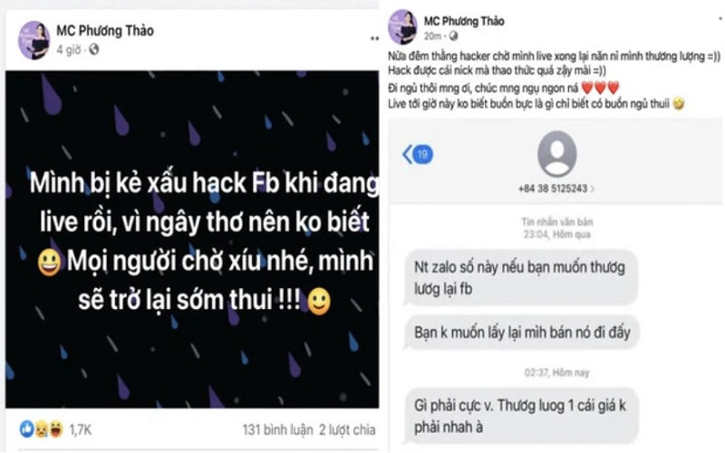 MC Phương Thảo mất nick vì ngây thơ