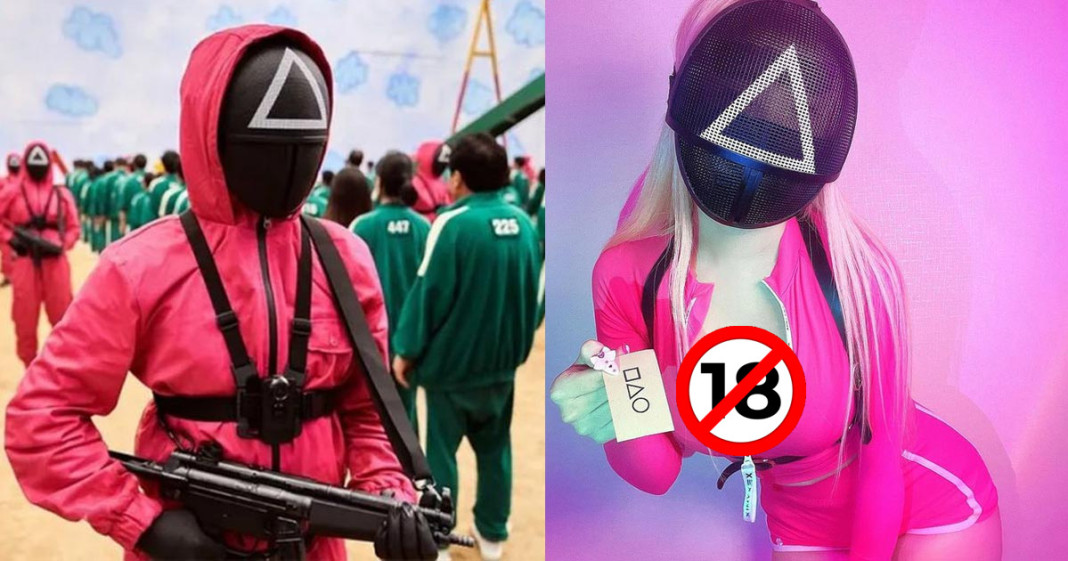Streamer ngực khủng cosplay Squid Game cực 