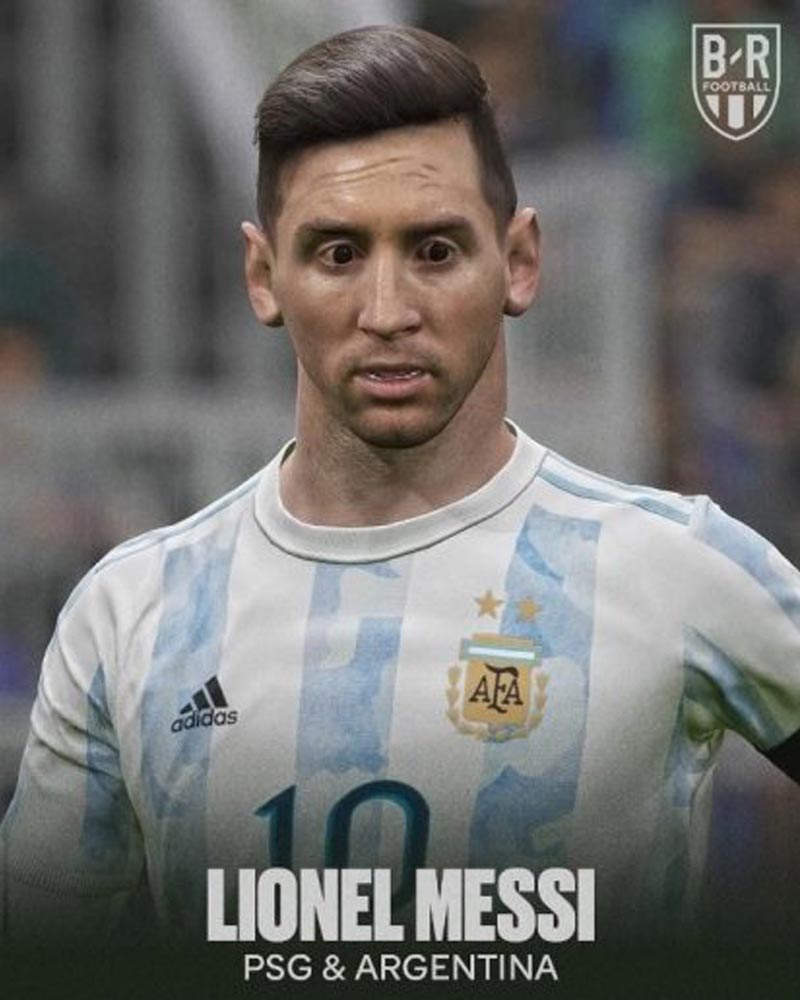 Messi với gương mặt hài hước