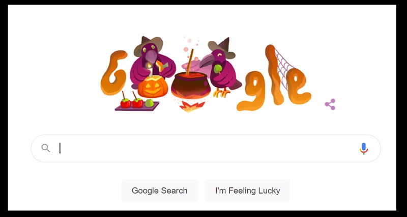Google Doodle Halloween 2021 kỷ niệm đơn giản
