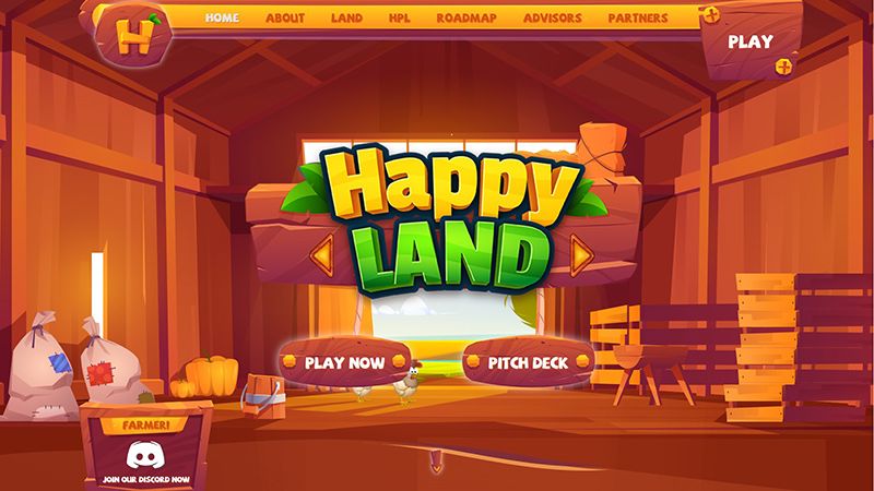 Happy Land là một trò chơi NFT với chủ đề nông trại