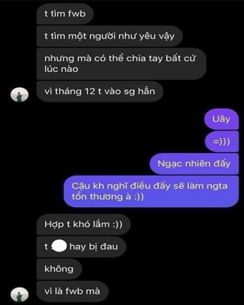 lộ tin nhắn bạn trai Linh tìm FWB