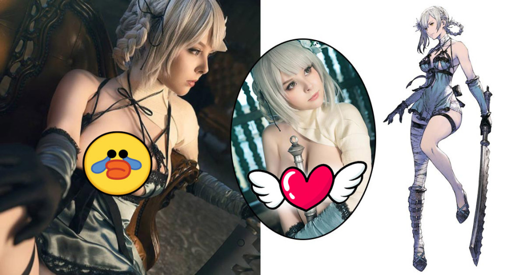 Nude cosplay Kaine không che Helly để lộ vòng 1 căng tròn