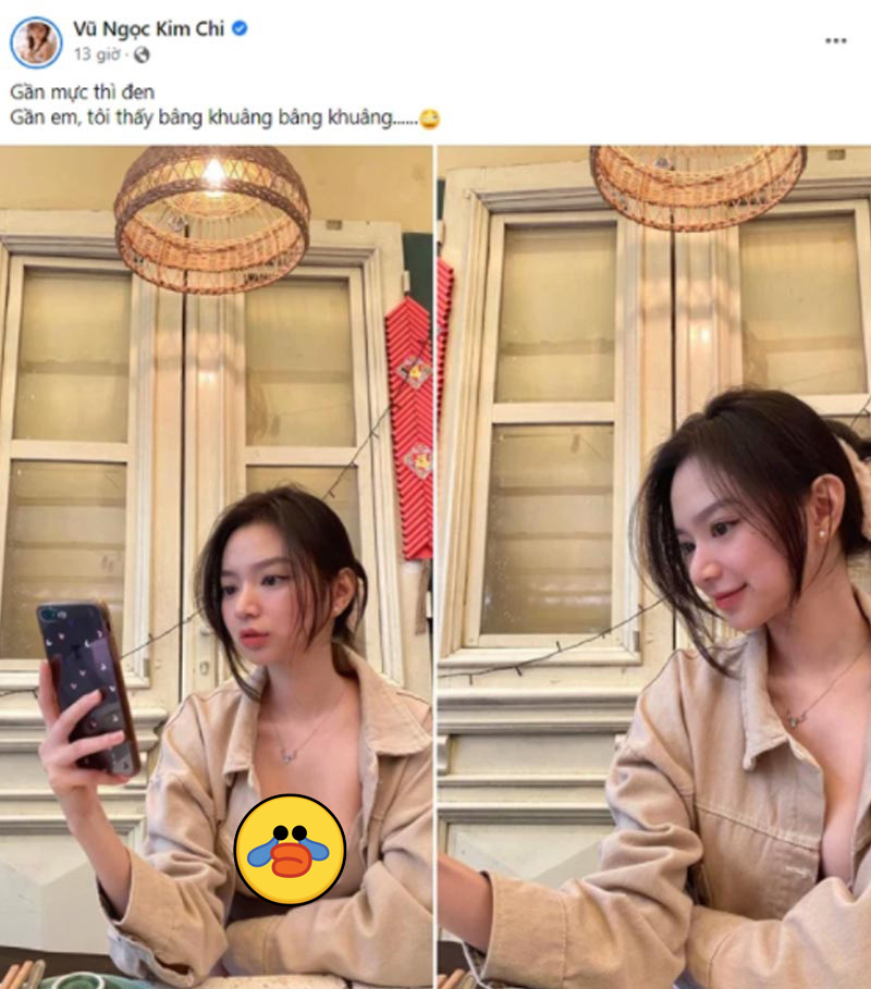 Kim Chi hớ hênh vòng 1
