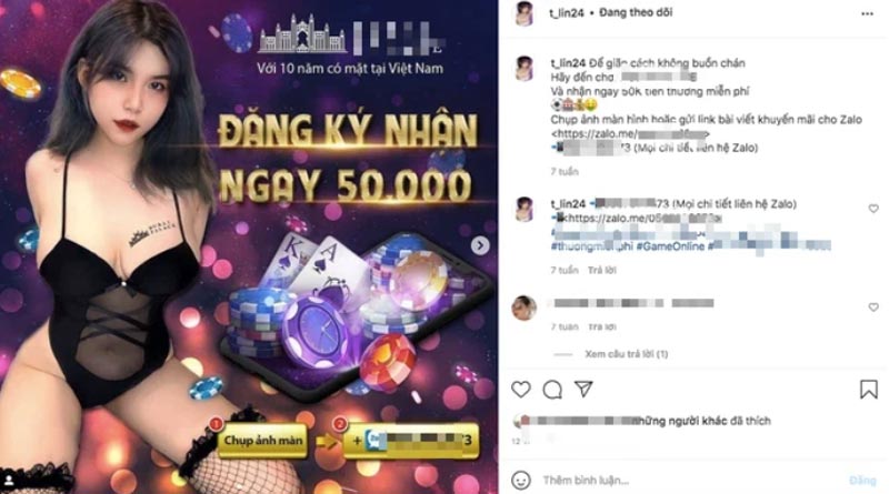 Content 18+ quảng cáo cờ bạc, clip nóng núp bóng sugar baby 3