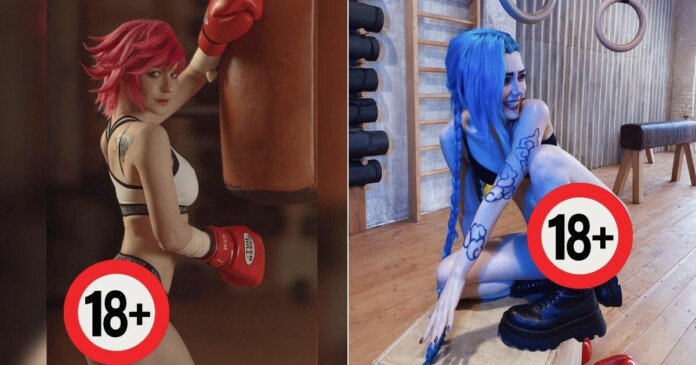 cosplay-vi-jinx-chay-nuoc-mieng-cua-2-chi-em-coser-9 Màn cosplay Vi - Jinx