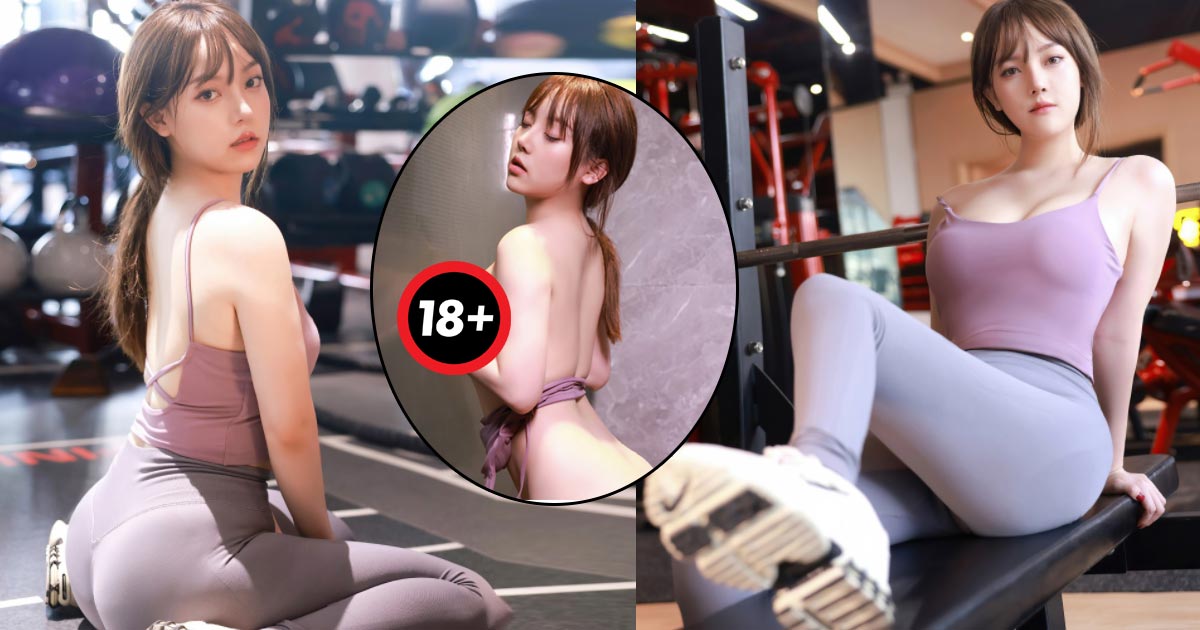 Hot girl 18+ Dou Ban Jiang khoe ảnh nội y ở phòng tập gym