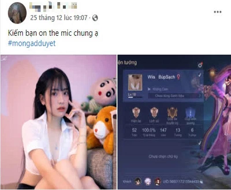 bài viết cô nàng đăng trên diễn đàn