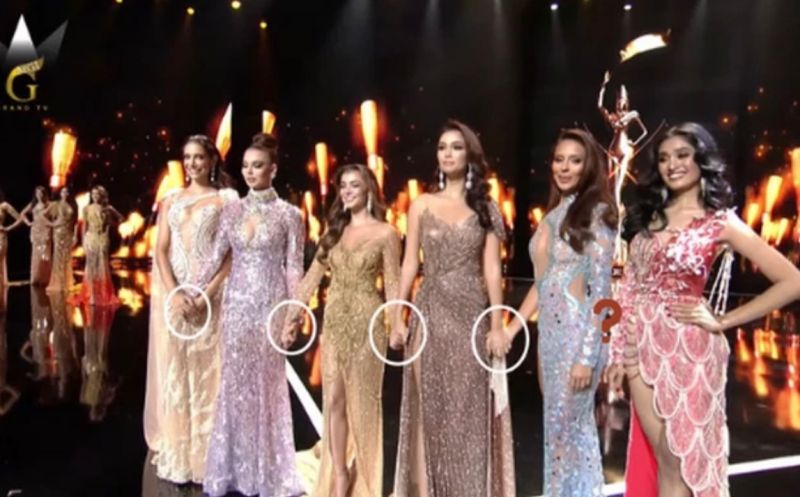 Hoa hậu Cambodia vẫn duy trì tư thế này