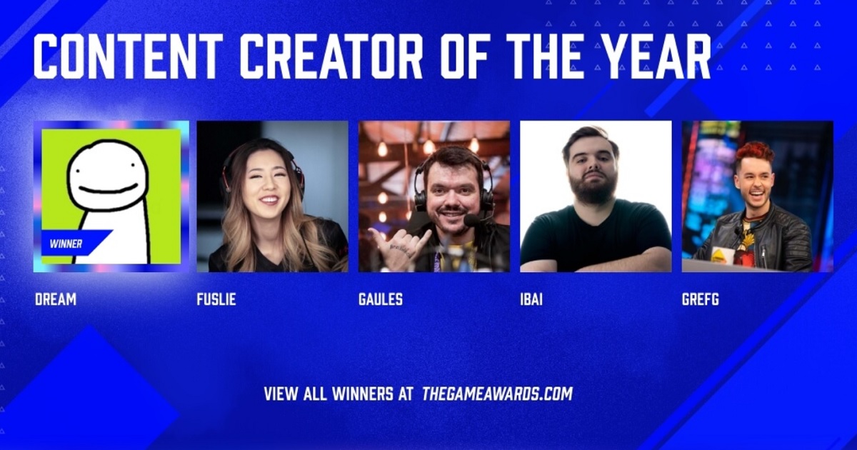 The Game Awards 2021: Streamer game Minecraft Dream thắng giải Content Creator of the Year