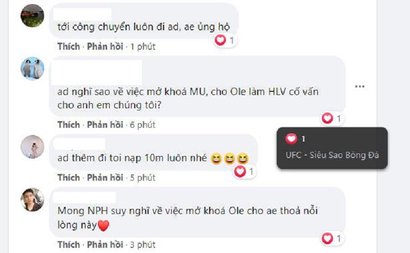 Fan cứng MU đề nghị NPH đưa HLV Ole vào UFC Siêu Sao Bóng Đá
