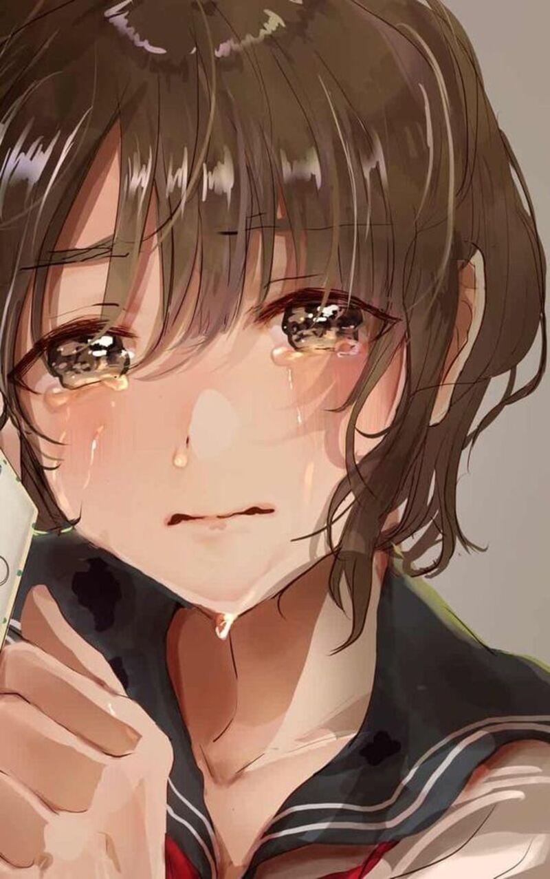 Hình ảnh anime khóc trong mưa 9