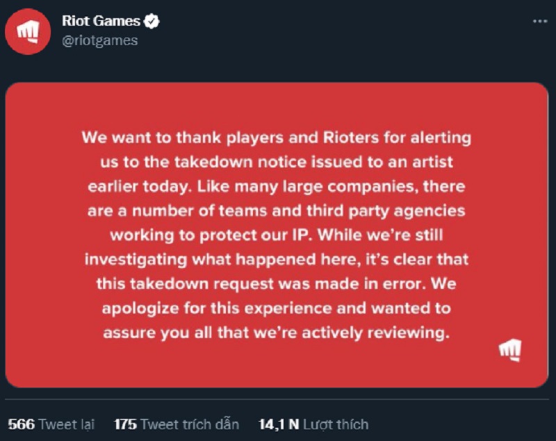 Bị cộng đồng LMHT phản ứng dữ dội, Riot Games lên tiếng xin lỗi nữ nghệ sĩ