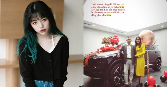 Linh Ngọc Đàm mua xế hộp tặng bố mẹ đúng chuẩn 