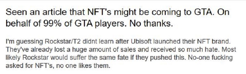 CEO Take-Two có ý định đưa NFT vào trò chơi, cộng đồng Reddit không ủng hộ