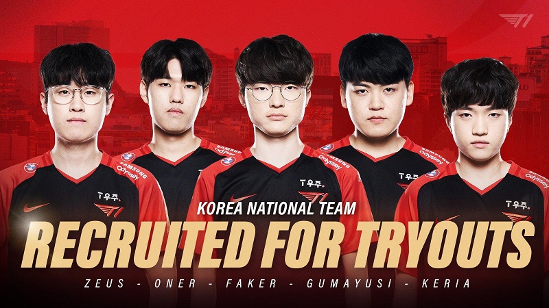 Tin tức LMHT: 5 thành viên T1 góp mặt trong đội hình tuyển Hàn Quốc