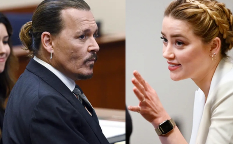 Amber Heard và Johnny trên tòa 