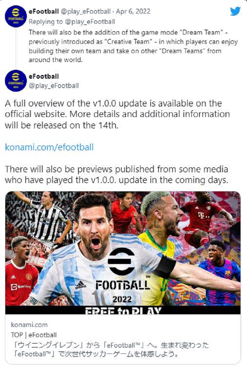 Konami nhận sai khi để eFootball 2022 ra mắt quá gấp rút