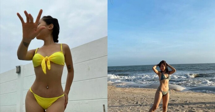 uyen-pu-dien-bikini-nong-bong-khoe-duong-cong-gai-1-con-1 Uyên Pu diện bikini khoe đường cong quyến rũ của mẹ 1 con