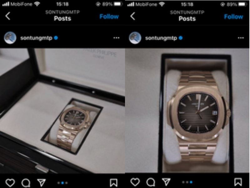 Sơn Tùng M-TP từng mua đồng hồ hơn 7 tỷ