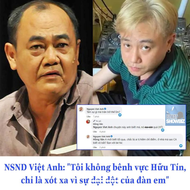 NSND Việt Anh lên tiếng đính chính phát ngôn về Hữu Tín
