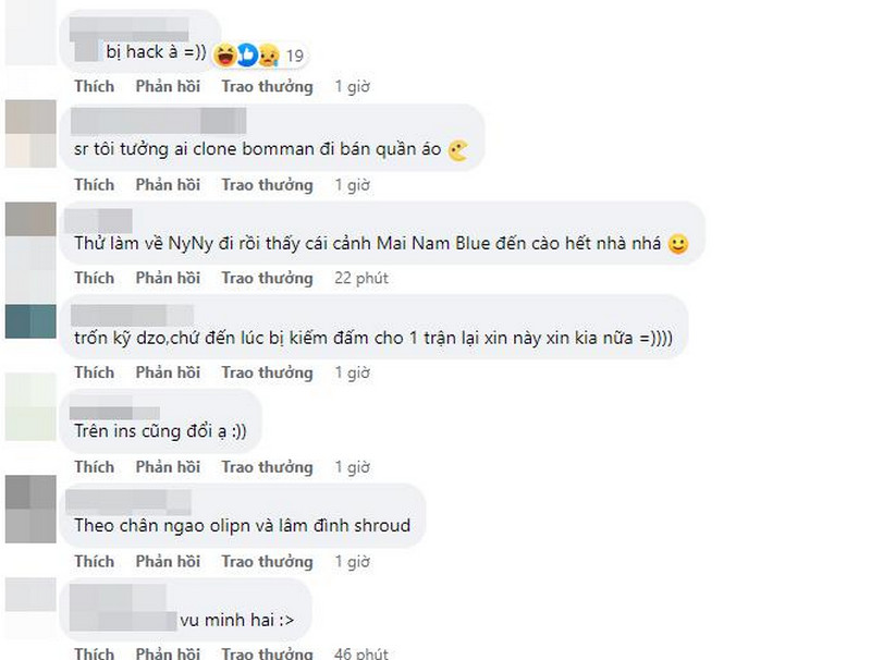 Sau Rambo tới lượt streamer Bomman bị “hacker ghé thăm” đổi tên Facebook