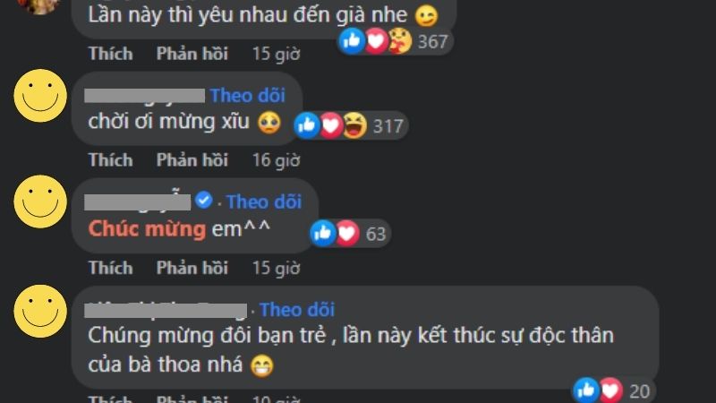 mọi người chúc mừng trên trang cá nhân của Chí Thành