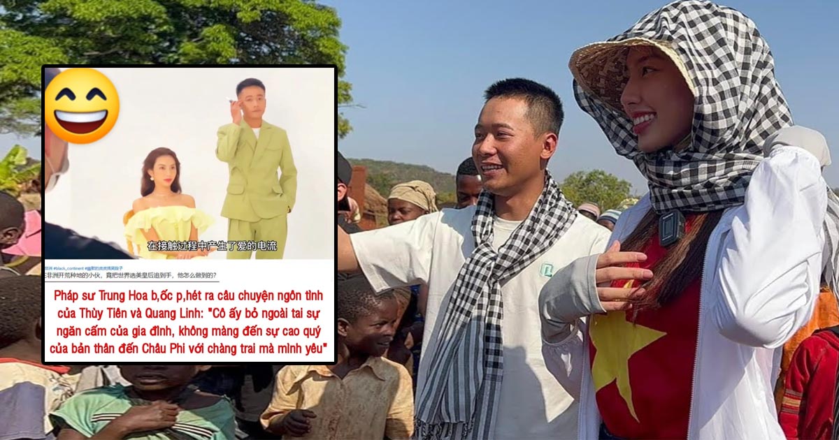 Thùy Tiên và Quang Linh được báo Trung 