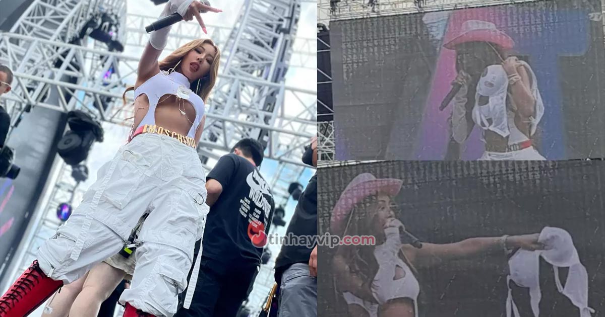 Jessi được fan ném tặng áo lót size khủng ngay trên sân khấu