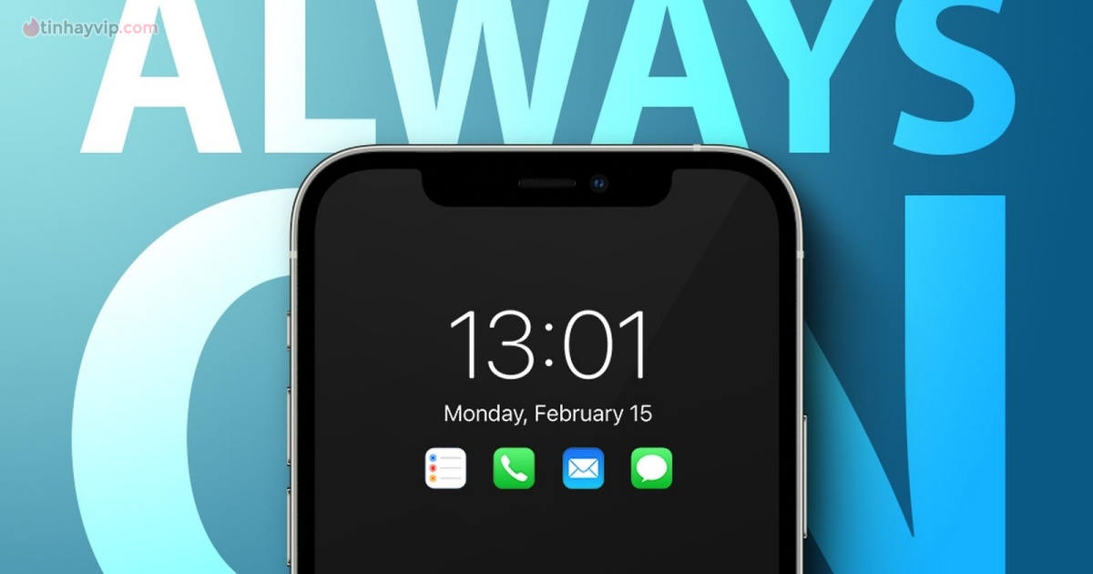 Rò rỉ hình ảnh iPhone 14 Pro với chế độ Always on Display