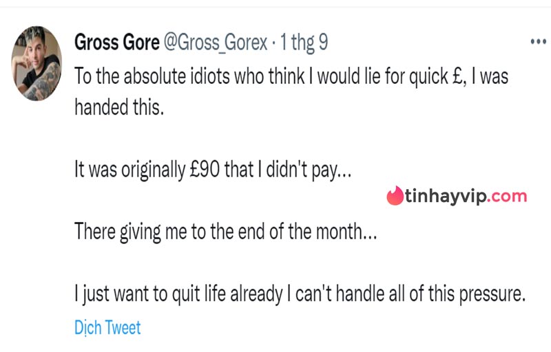 Streamer Gross Gore gặp khó khăn kinh tế 4
