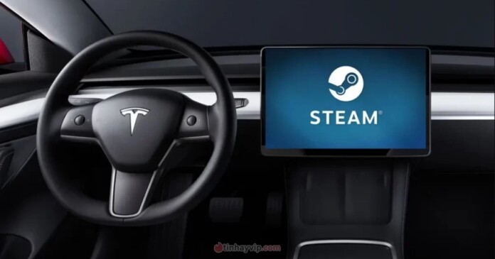 tesla-01 Tesla đang thử nghiệm tích hợp với kho game Steam
