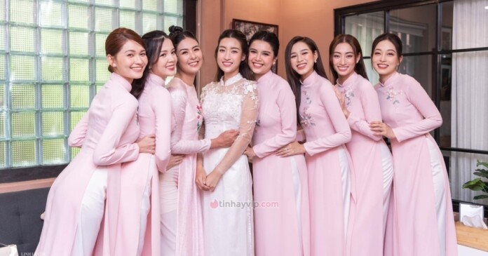 do-my-linh-08 Hình ảnh của dàn hoa hậu, á hậu bê tráp trong lễ ăn hỏi Đỗ Mỹ Linh