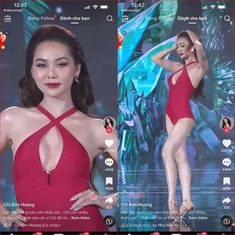 Hot TikToker Hoàng Kim Chi gây chú ý trên sân khấu Miss Grand Vietnam