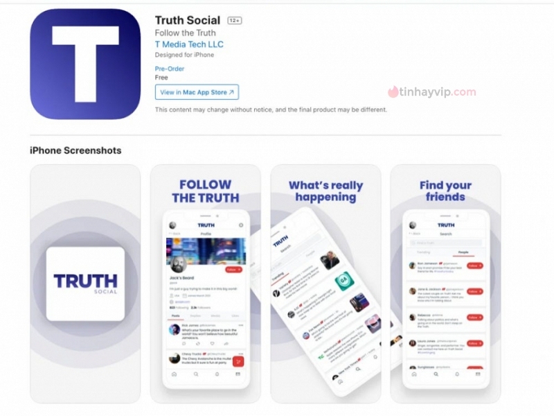 Truth Social cũng có sẵn trên Google Play Store