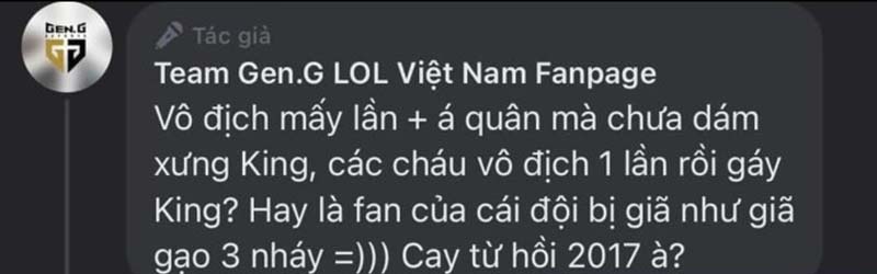 Hậu CKTG 2022: Hội fan T1, Gen.G tại Việt Nam khẩu chiến dữ dội