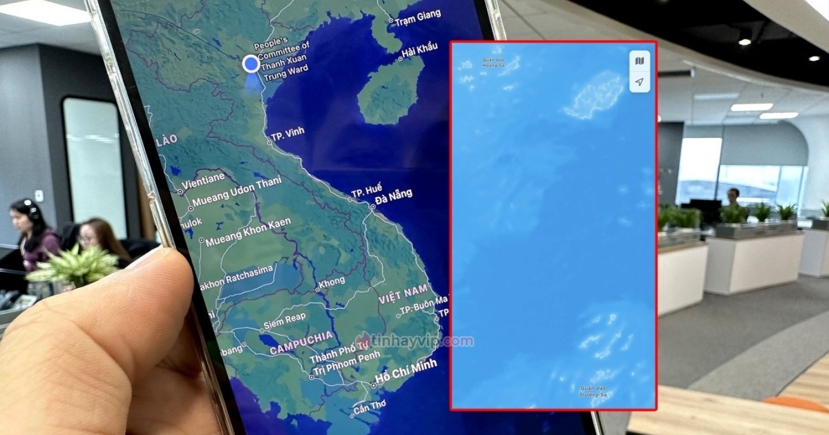 Apple Maps đã hiển thị tên quần đảo Hoàng Sa và Trường Sa