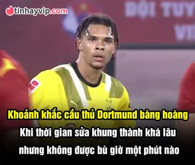 Cầu thủ Dortmund ngơ ngác vì trận gặp Việt Nam chỉ có 1 phút bù giờ