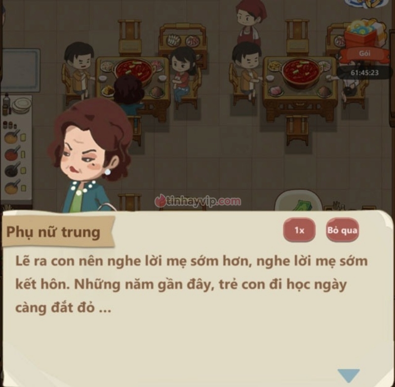 Những câu thoại hài hước trong game Tiệm lẩu Đường Hạnh Phúc
